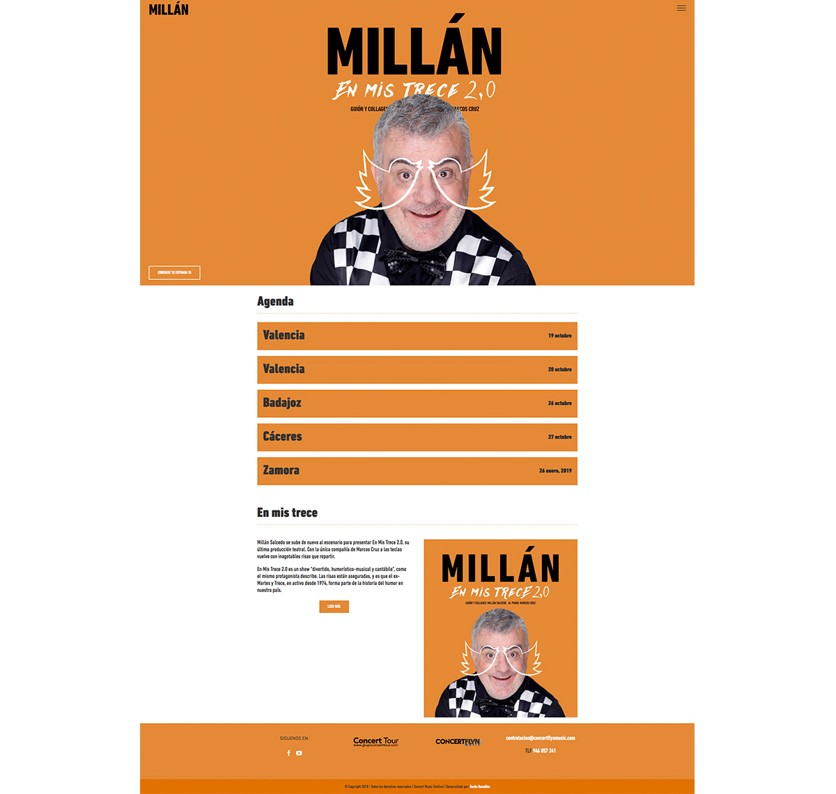 Diseño de la web de Millan Salcedo